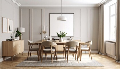 Modern dining room interior