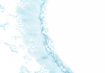 Water Splash: Abstract Blue Liquid Texture Isolated on Transparent Background