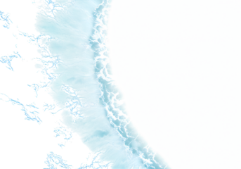 Water Splash: Abstract Blue Liquid Texture Isolated on Transparent Background