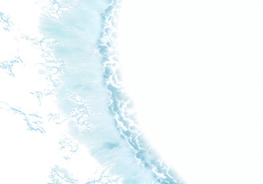 Water Splash: Abstract Blue Liquid Texture Isolated on Transparent Background