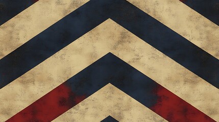 Vintage-style diagonal stripes in cream, navy, and crimson.