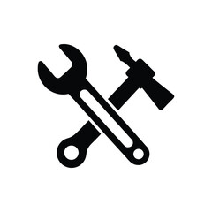 A silhouette tools icon vector illustration
