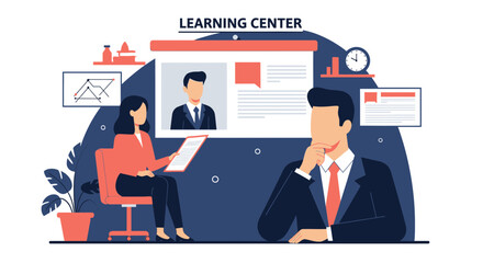 Remote Professional Training Session In Modern Educational Center Setting