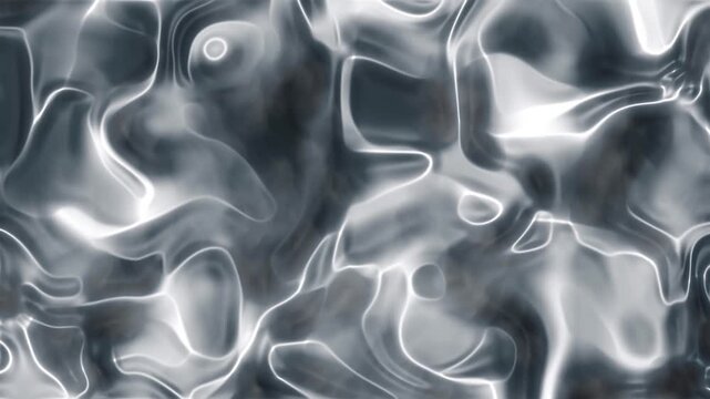 Smoky Navy Hues Ethereal silver liquid abstract background with flowing light patterns, perfect for modern designs and visuals.