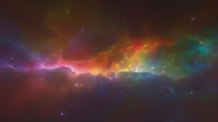 Naklejka premium Cosmic nebula with vibrant colors and glowing stars space galaxy