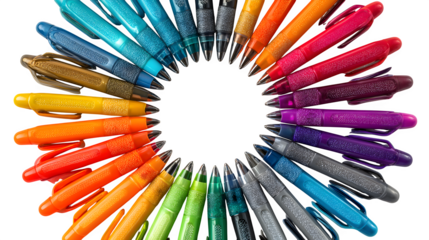 colored pencils isolated on white