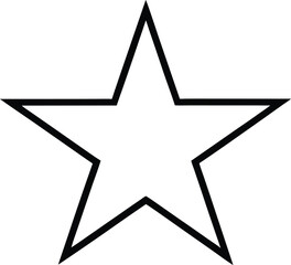 star icon outline vector illustration on transparent background