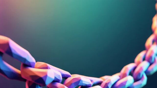 Polygonal chain connecting showing strength and collaboration