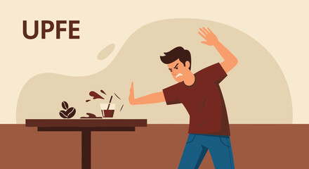 Man refuses ultra-processed foods to maintain a healthy lifestyle illustration