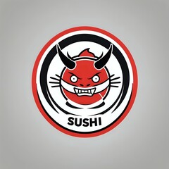 Obraz premium vector illustration of a sushi logo