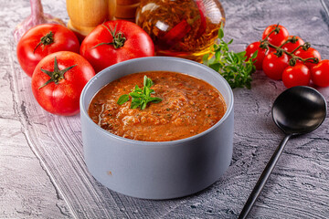 Gazpacho - cold Spanish tomato soup