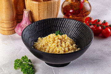 Boiled ptitim grain wheat pasta