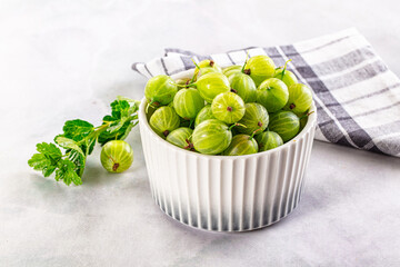Ripe sweet juicy green gooseberry