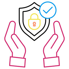 Obraz premium Privacy Trust Icon, Building Digital Trust Through Privacy, Safeguarding Privacy, Earning Trust