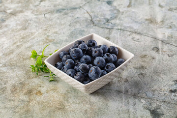 Sweet juicy ripe blueberry heap