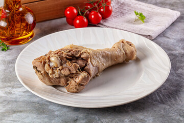 Steamed turkey leg with spices
