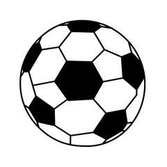 A classic black and white soccer ball, isolated on white background