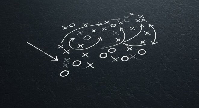 Game Strategy Playbook Chalkboard - Abstract Concepts