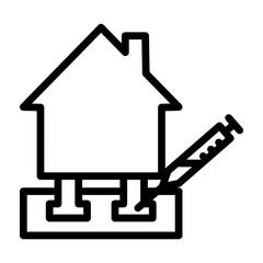 Foundation Curing Vector Line Icon Design