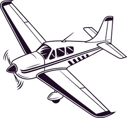 vector illustration of a airplane isolated on white background