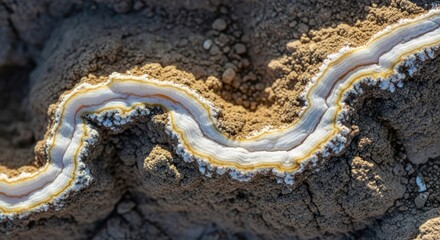 Mineral vein in arid earth