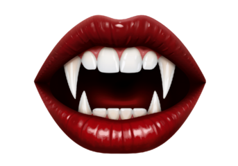 Devilish Mouth with Sharp Fangs – Sinister Halloween Icon