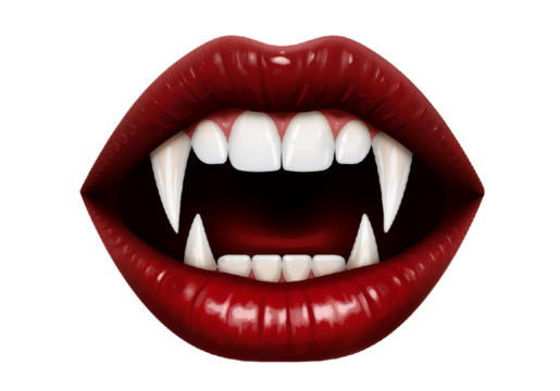 Devilish Mouth with Sharp Fangs – Sinister Halloween Icon