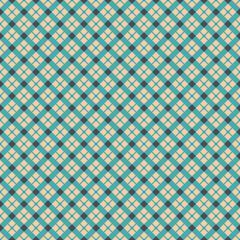 Seamless Plaid Pattern in Teal, Beige, and Dark Gray