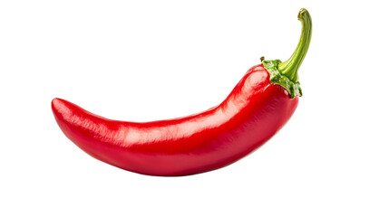 A red pepper is shown in its full length