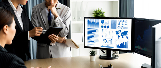 Business data dashboard provide brisk business intelligence analytic for marketing strategy planning