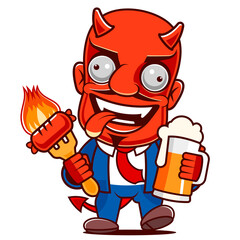 Happy smiling drunk businessman office worker character. Vector flat cartoon illustration