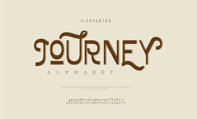 Abstract Fashion font alphabet. Minimal modern urban fonts for logo, brand etc. Typography typeface uppercase lowercase and number. vector illustration