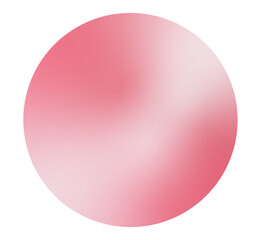 High resolution white and pink gradient circle with subtle grainy texture. Soft blurred edges and vibrant color transitions. Isolated PNG with transparent background. Vibrant gradient glow.