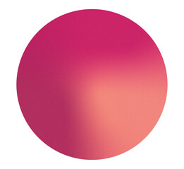 High resolution orange, purple and red gradient circle with subtle grainy texture. Soft blurred edges and vibrant color transitions. Isolated PNG with transparent background. Vibrant gradient glow.
