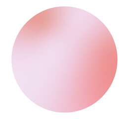 Obraz premium High resolution white and pink gradient circle with subtle grainy texture. Soft blurred edges and vibrant color transitions. Isolated PNG with transparent background. Vibrant gradient glow.