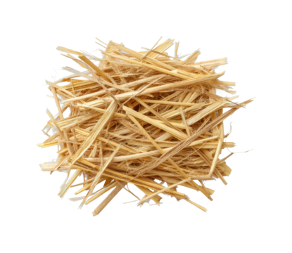 Harvesting dried straw bales farm field nature isolated on transparent background, png