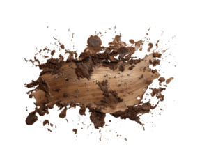 Creative abstract splash digital modern texture isolated on transparent background, png