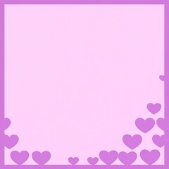 Pastel purple background with hearts