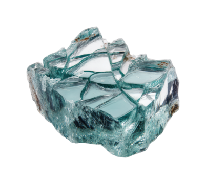 Shattered glass piece creative environment isolated on transparent background, png