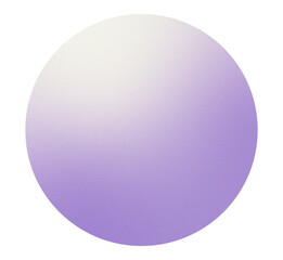 High resolution purple and white gradient circle with subtle grainy texture. Soft blurred edges and vibrant color transitions. Isolated PNG with transparent background. Vibrant gradient glow. 