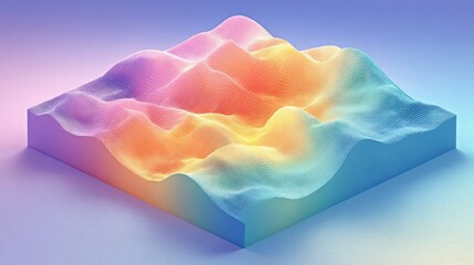 Abstract colorful digital landscape representing big data and futuristic technology