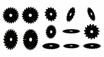 Circular Saw Blade Silhouettes