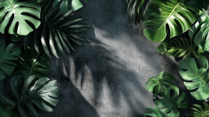 Walkway through a dense jungle with palm trees on both sides.