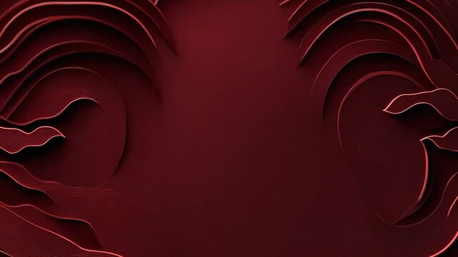 Red padlock emerging from layered paper waves symbolizing security