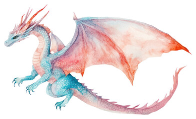 PNG Dragon dragon watercolor fantasy.