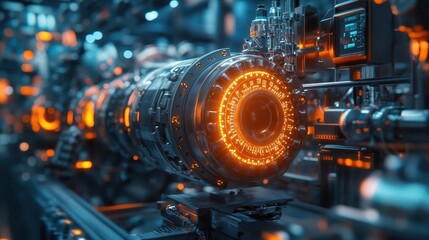 A bright facility glowing with advanced sensors and smart machinery finetuning production processes in real time
