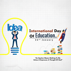 World Education Day Poster Design – Learning, Knowledge, and Awareness Concept