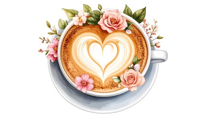 Floral latte art