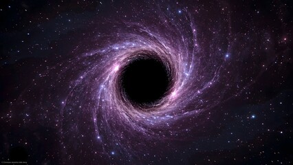 Vibrant purple accretion disk around a black hole