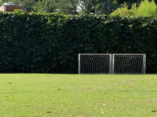 soccer field and goal